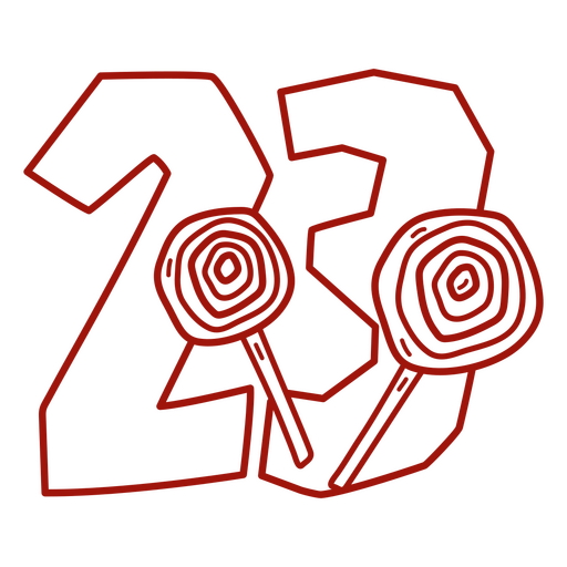 Diseño divertido de cumpleaños con temática de dulces. Diseño PNG