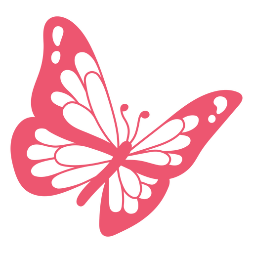 Vibrant pink butterfly illustration design PNG Design