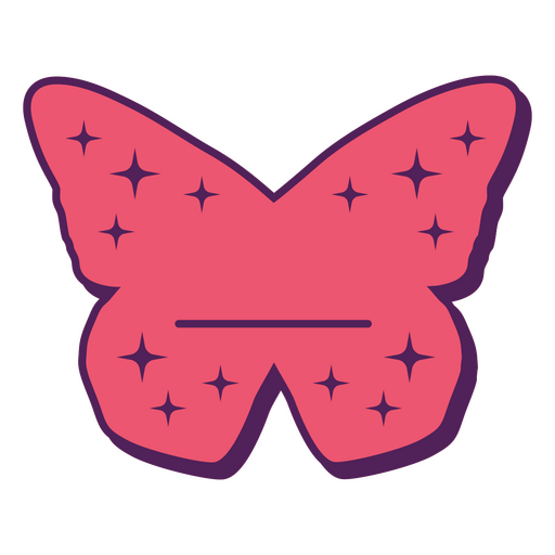 Mariposa rosa con estrellas Diseño PNG