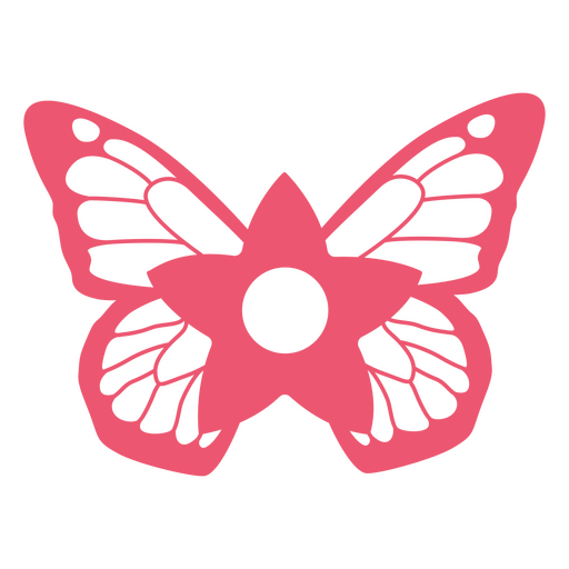 Vibrant butterfly flower design PNG Design