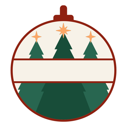 Weihnachtsschmuck mit Bäumen darauf PNG-Design