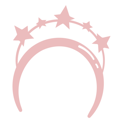 Encantador diseño de diadema con corona de estrellas Diseño PNG