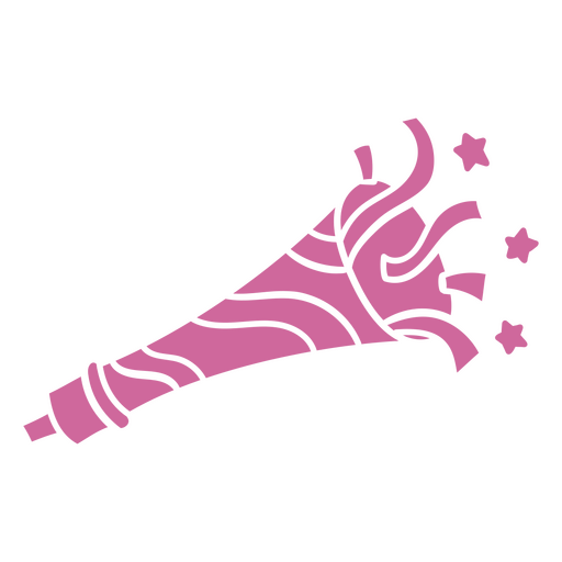 Ilustración vibrante de un lanzador de confeti Diseño PNG