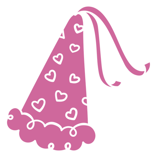 Playful pink party hat design PNG Design
