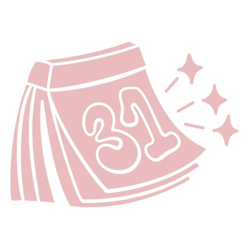 Diseño de calendario divertido con brillos. Diseño PNG