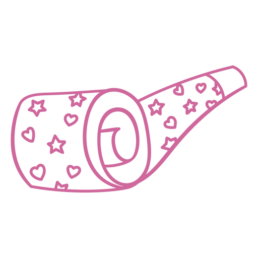 Playful party horn illustration PNG Design