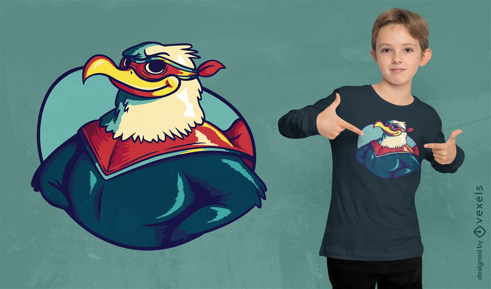 Superhero eagle t-shirt design