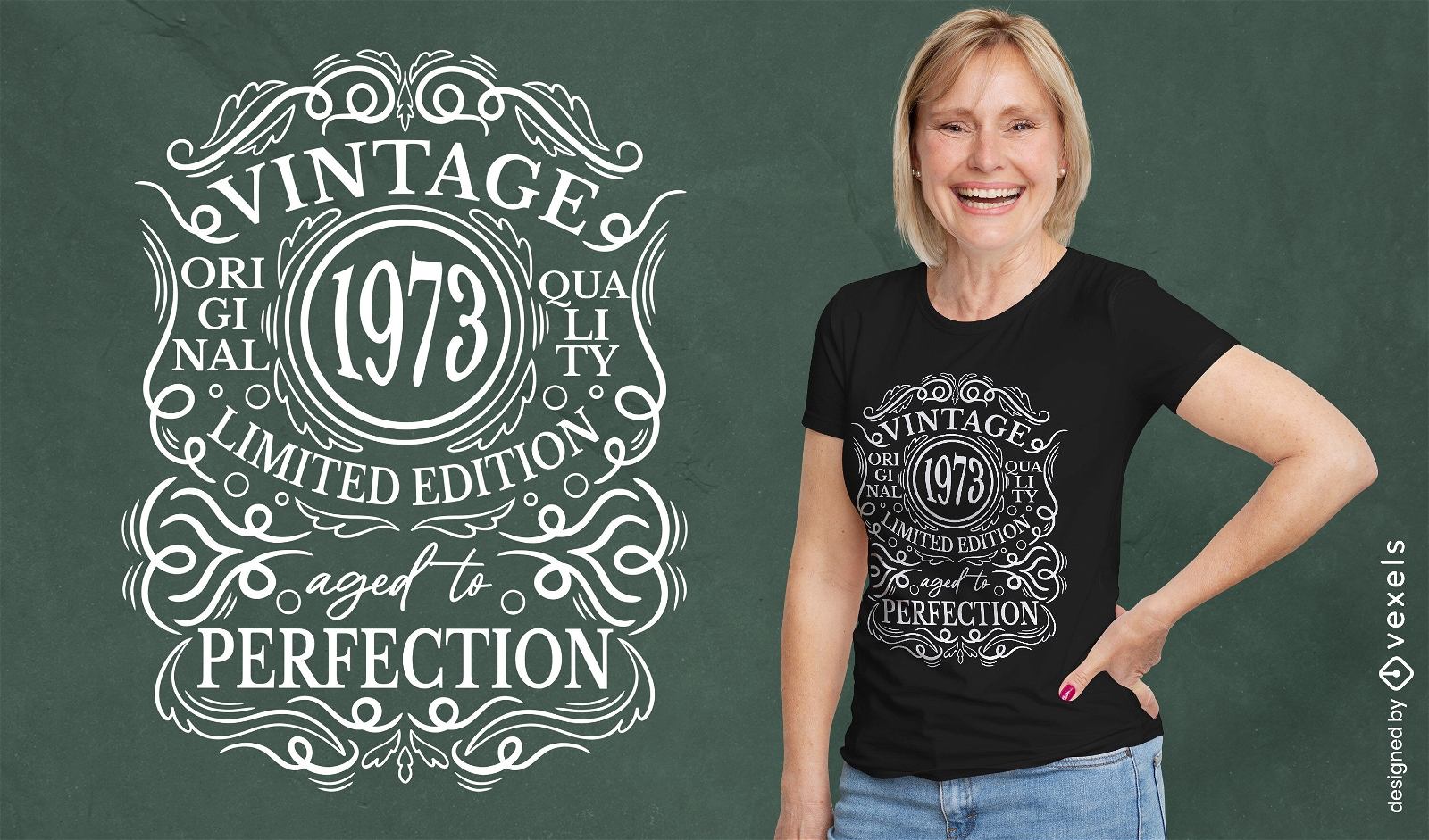 Vintage-T-Shirt-Design mit Zitat in limitierter Auflage