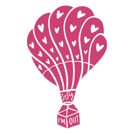 Design de balão de coração caprichoso Desenho PNG