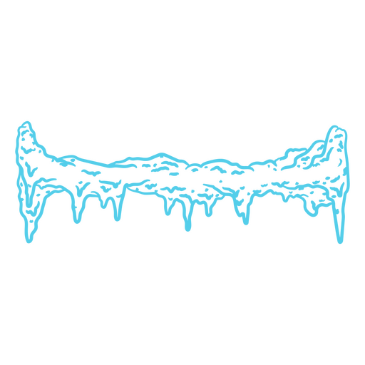 Encantador diseño de pared de cueva helada Diseño PNG