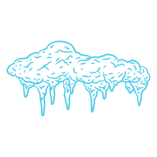 Design de nuvem de gelo azul legal Desenho PNG
