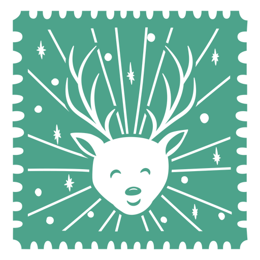 Verspieltes Rentier-Stempeldesign PNG-Design