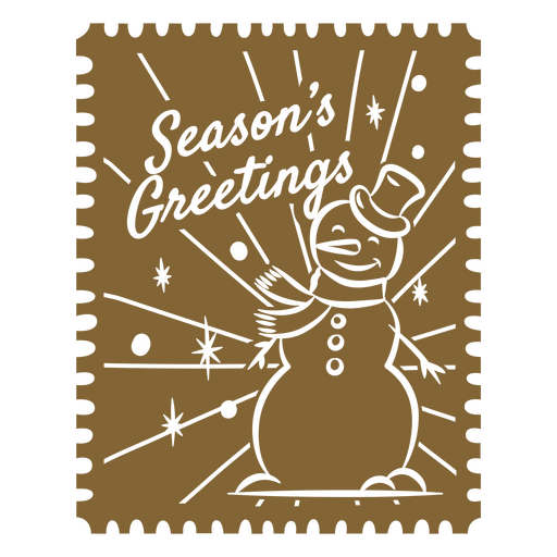 Diseño encantador de muñeco de nieve para felicitaciones de temporada. Diseño PNG