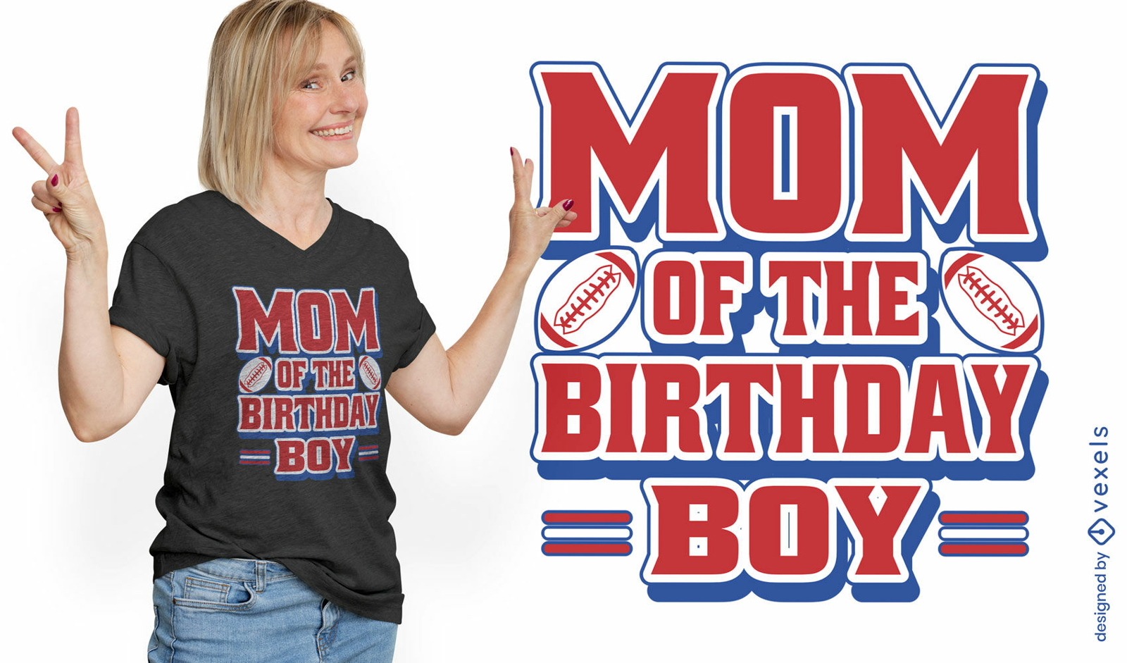 Mom of the birthday boy t-shirt design