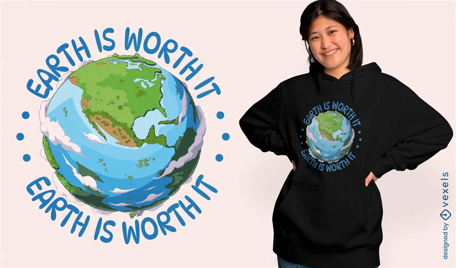 Earth is worth it t-shirt design