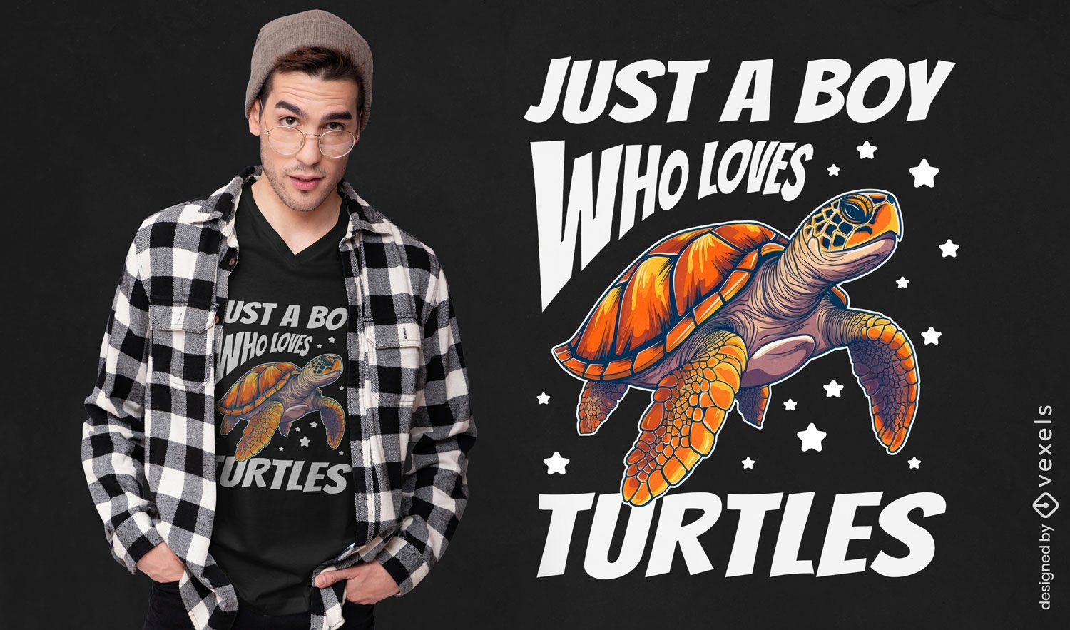 Dise?o de camiseta entusiasta de las tortugas.
