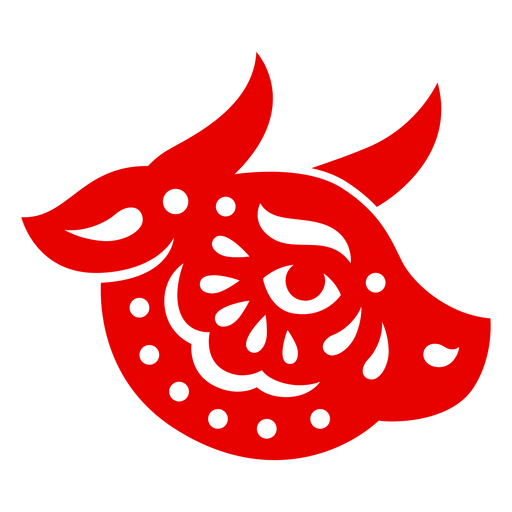 Ilustración decorativa audaz de un toro Diseño PNG