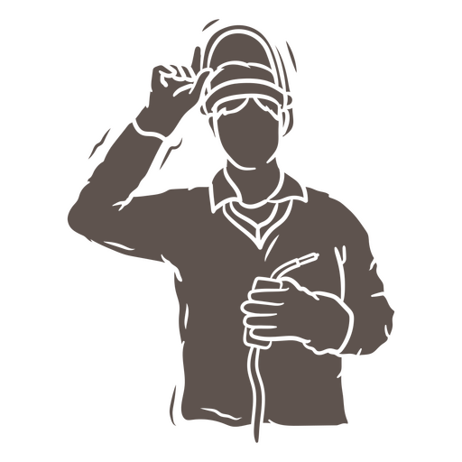 Diseño elegante de ilustración de soldador Diseño PNG