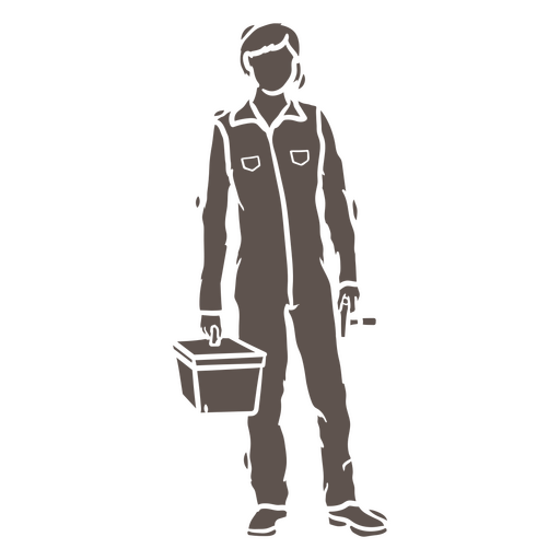 Elegantes Handwerker-Silhouette-Design PNG-Design