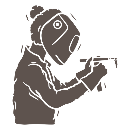 Design elegante de silhueta de soldagem Desenho PNG