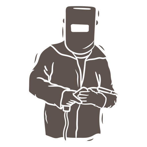 Diseño único de silueta de soldador Diseño PNG