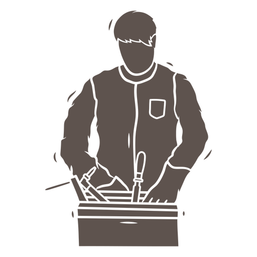 Skilled worker silhouette design PNG Design