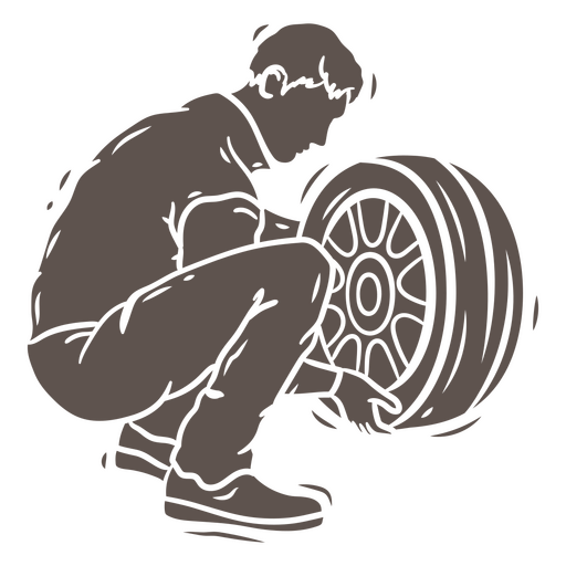 Ilustración de mecánico de coches antiguos para entusiastas del automóvil. Diseño PNG