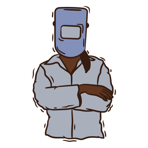 Ilustração de personagem de soldagem com equipamento de proteção Desenho PNG