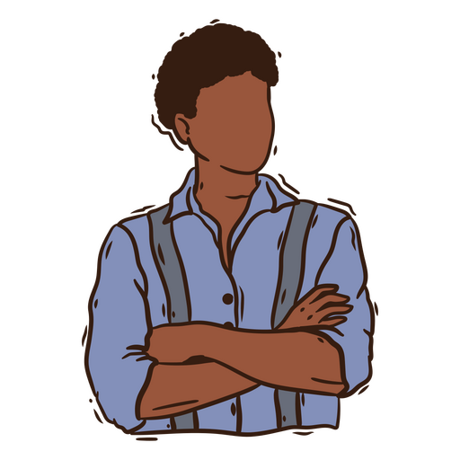 Ilustração elegante de um jovem confiante Desenho PNG