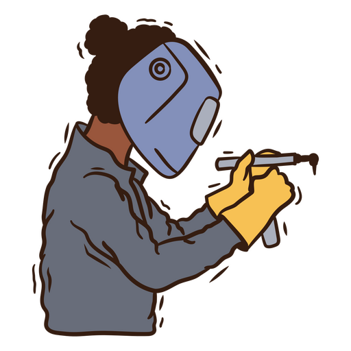 Creative welder illustration with safety gear PNG Design