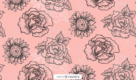 Modedesign Blumenmuster