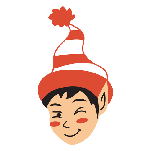 Diseño de personaje de elfo juguetón con sombrero caprichoso Diseño PNG