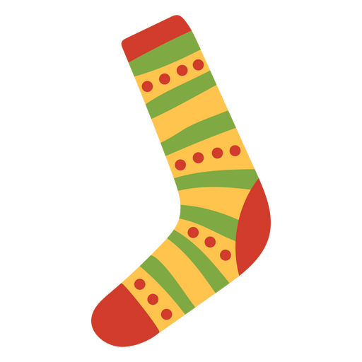 Divertido diseño de calcetines a rayas para las fiestas Diseño PNG
