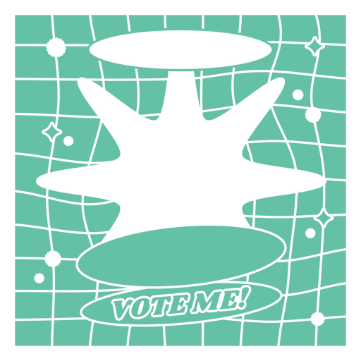 Verspieltes Design für eine Wahleinladung PNG-Design