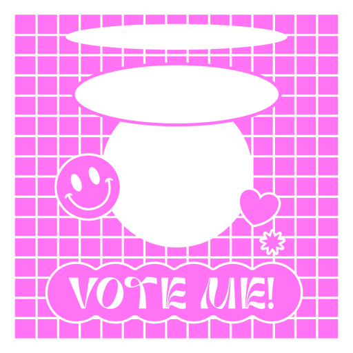 Verspieltes ?Wählt mich?-Grafikdesign PNG-Design