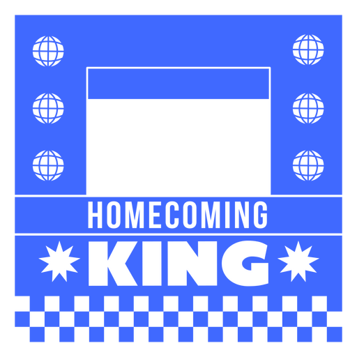 Homecoming-Königsrahmen-Design PNG-Design