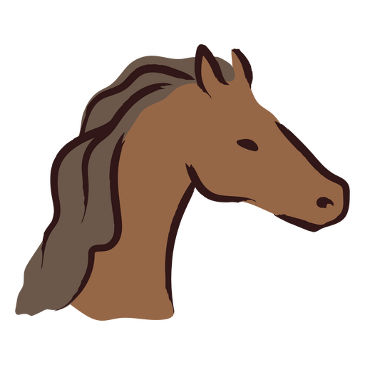 Cabeça de cavalo marrom Desenho PNG