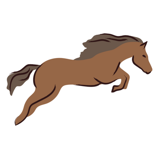 Brown horse running PNG Design