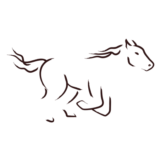 Caballo majestuoso corriendo  Diseño PNG