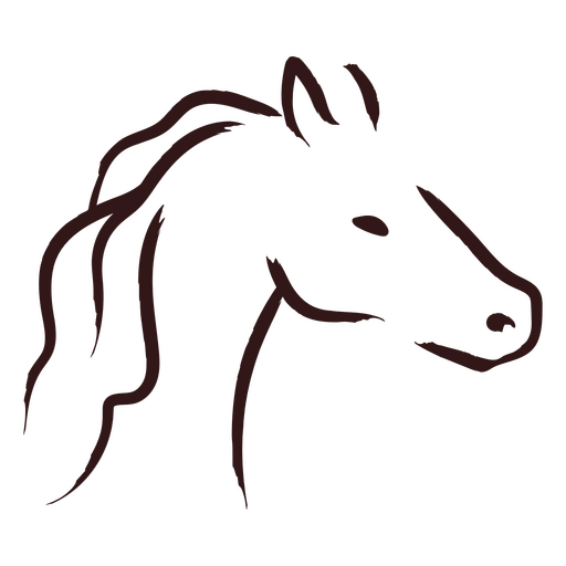 Silhueta de cabeça de cavalo Desenho PNG