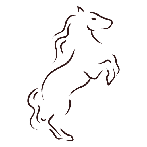 Cavalo majestoso marrom em pé  Desenho PNG