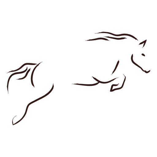 Horse galloping against the wind PNG Design