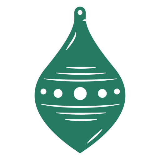 Small green christmas ornament PNG Design