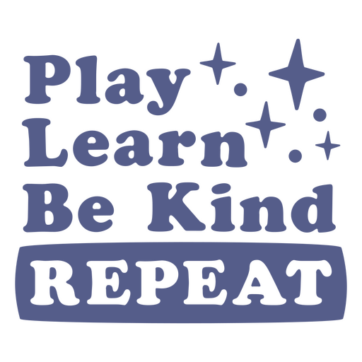 Design de frase educativa lúdica Desenho PNG