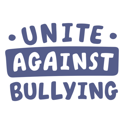 Design divertido que une forças contra o bullying Desenho PNG