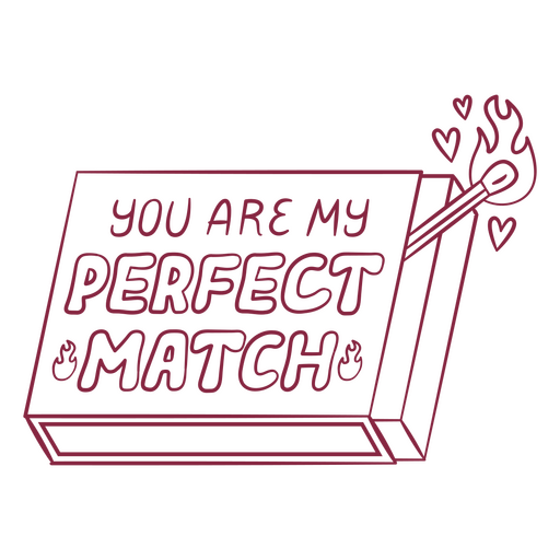 Design divertido com citação sobre combinação perfeita Desenho PNG