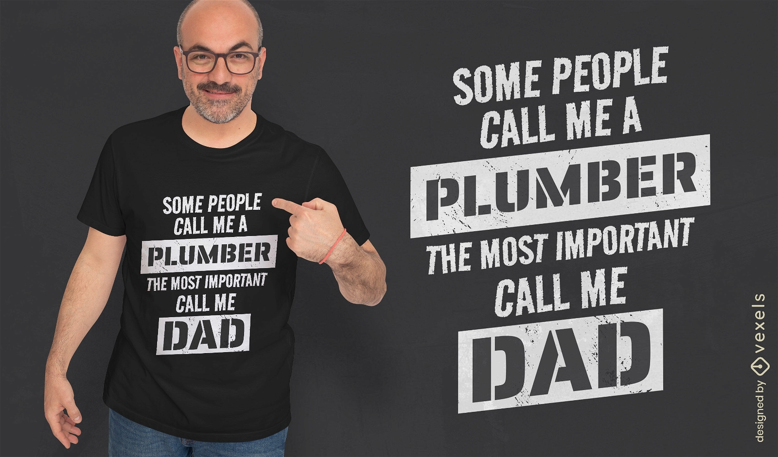 Diseño de camiseta con cita de papá fontanero.