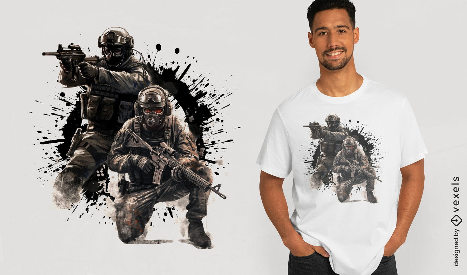 Design de camisetas das forças especiais