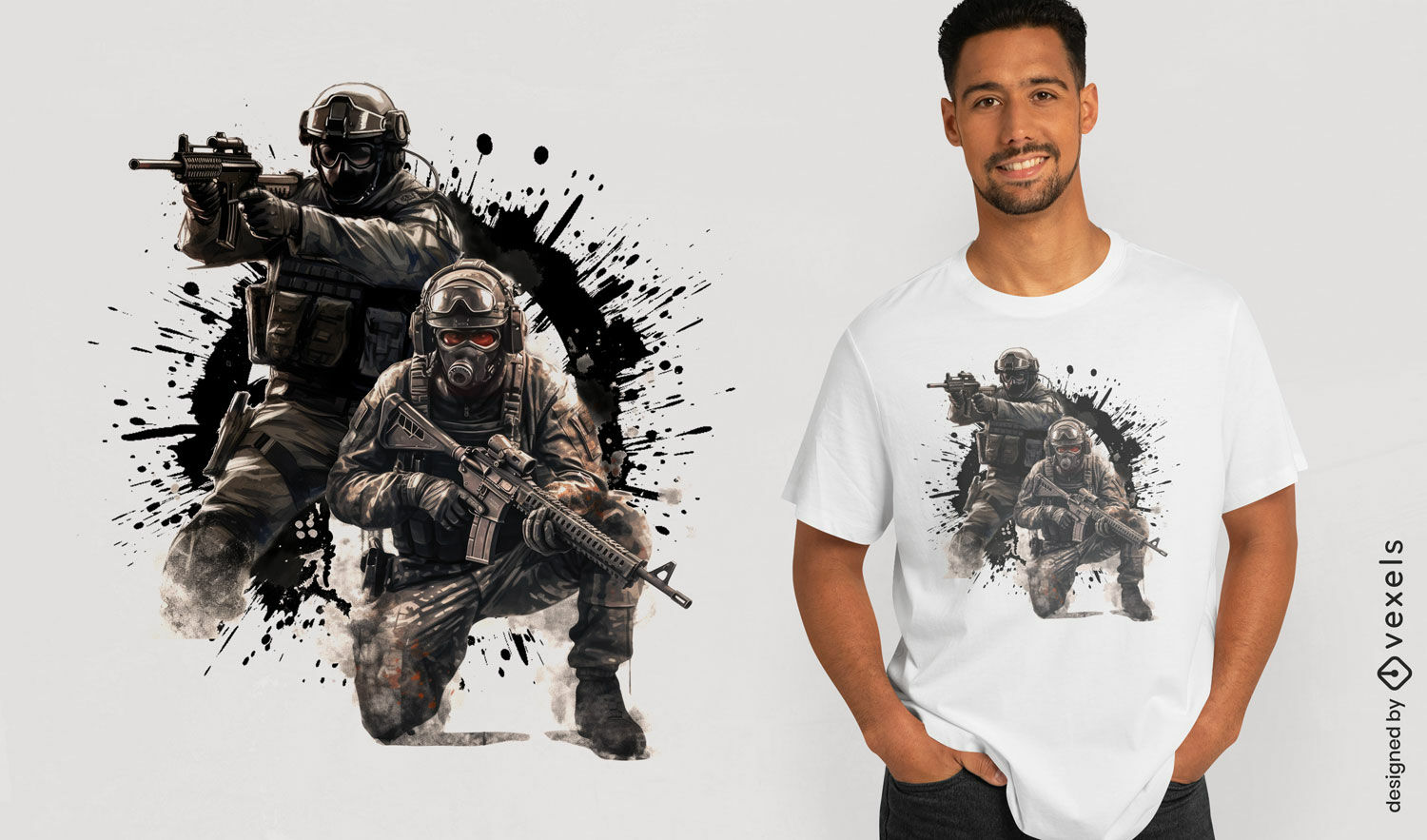 Diseño de camiseta de fuerzas especiales.