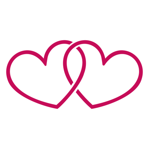 Diseño de camiseta con formas de corazones estilizadas y elementos superpuestos Diseño PNG